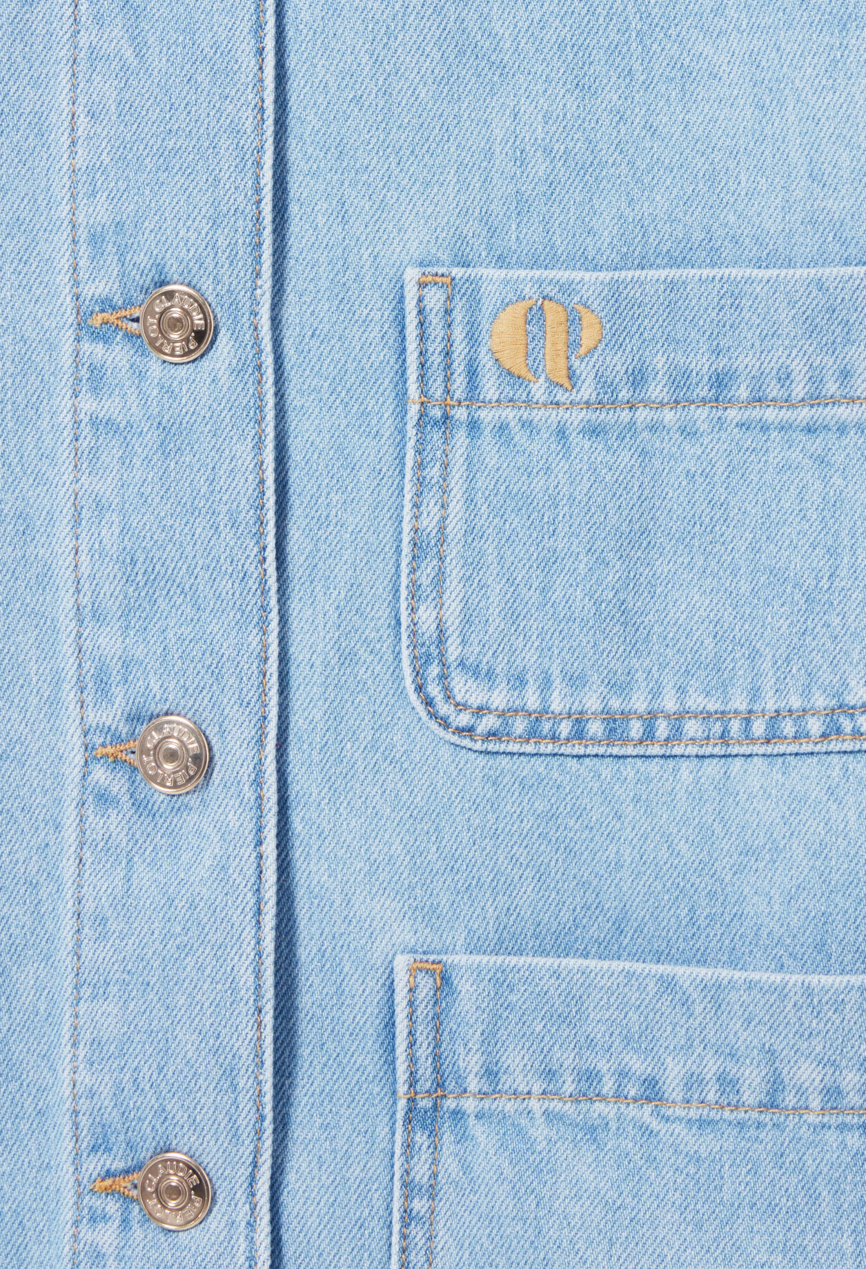 Denim jacket with Peter Pan collar