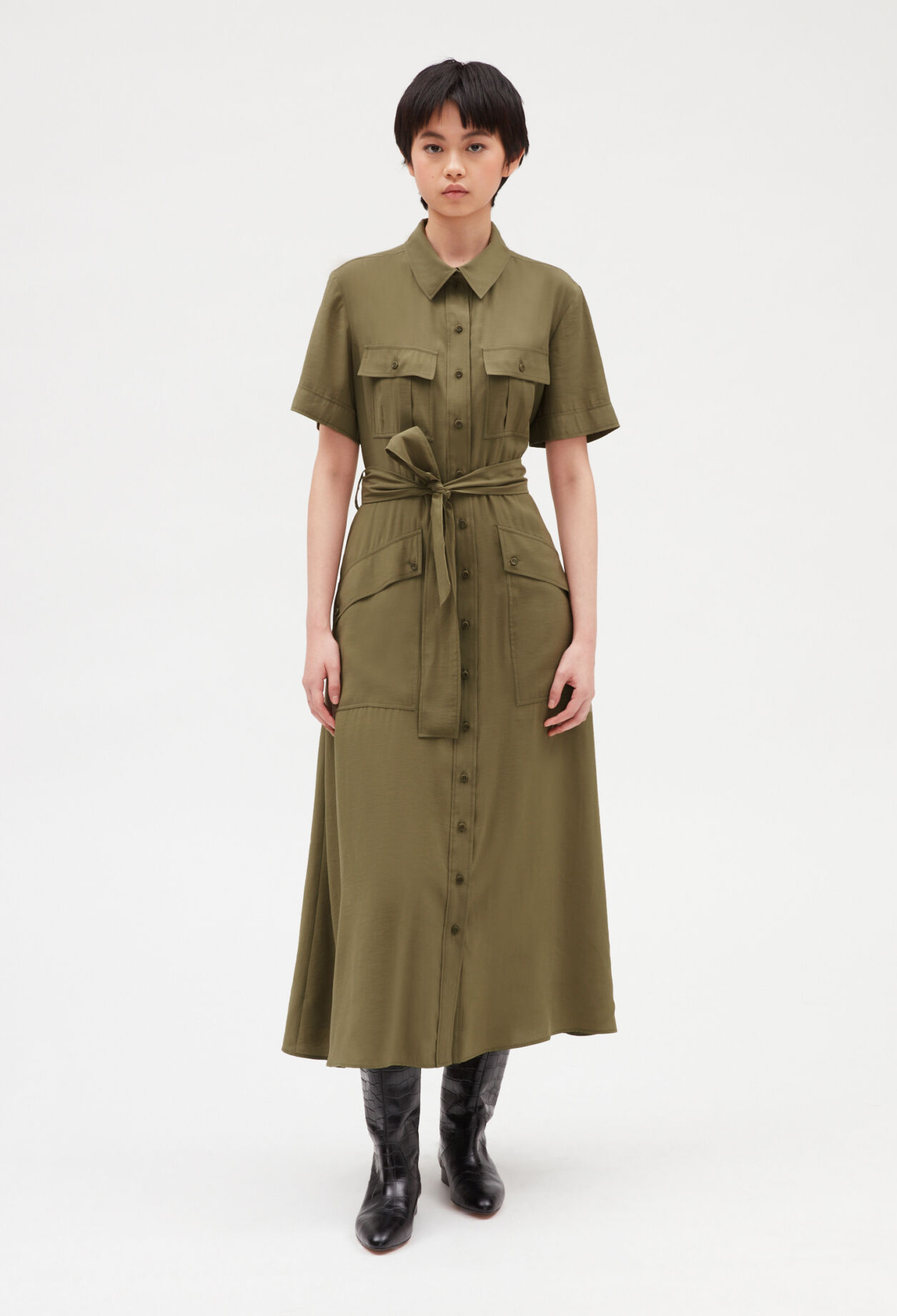 Flowing midi dress online