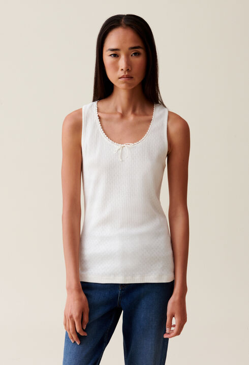 Ecru Lace Tank Top
