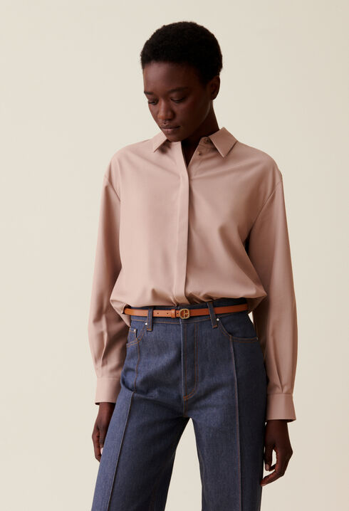CP Gold Buckle Leather Belt