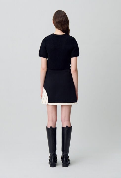 Straight mini skirt