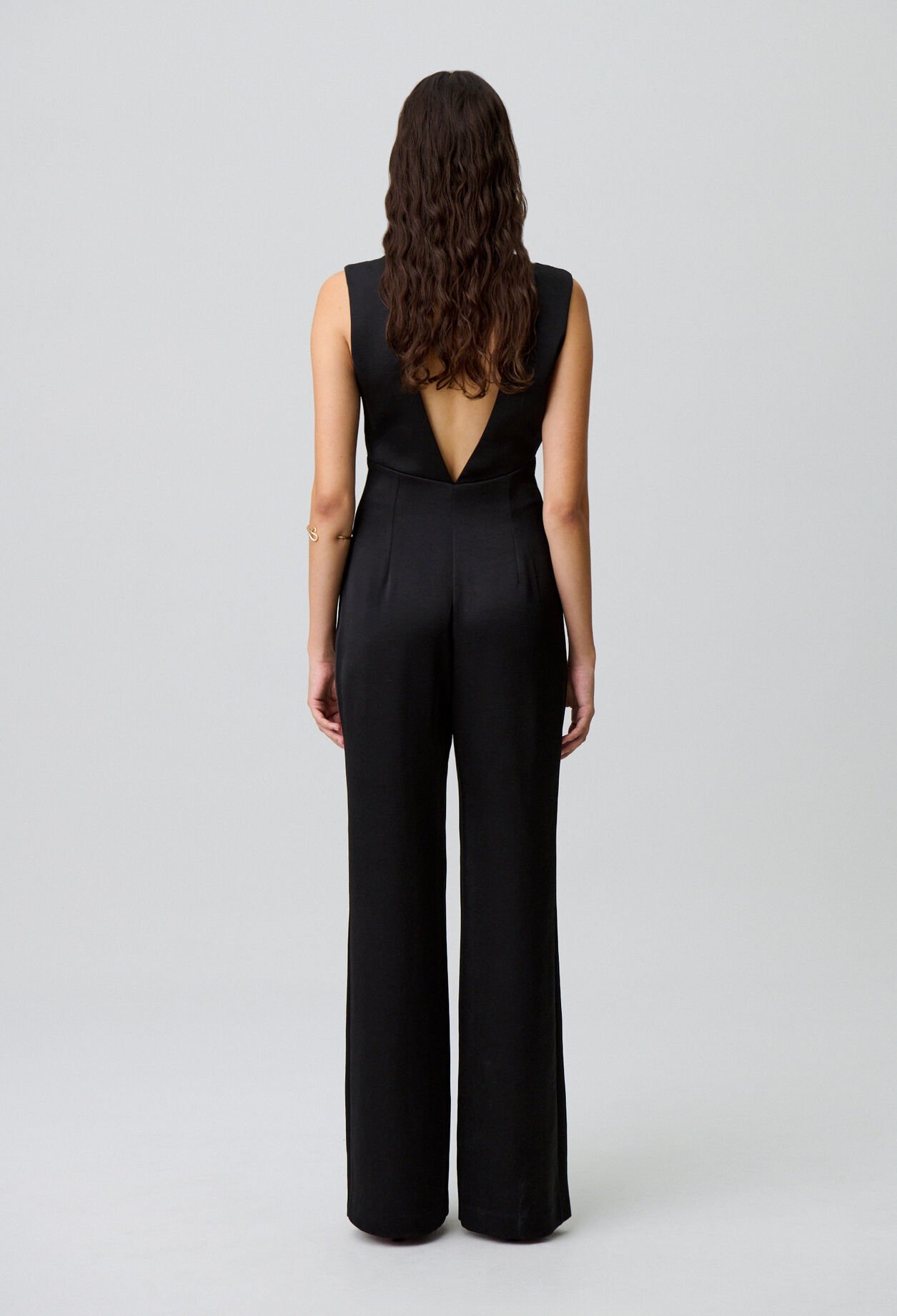 Fluid satin jumpsuit
