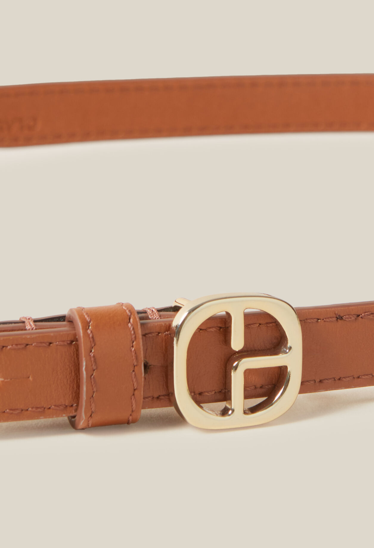 CP Gold Buckle Leather Belt