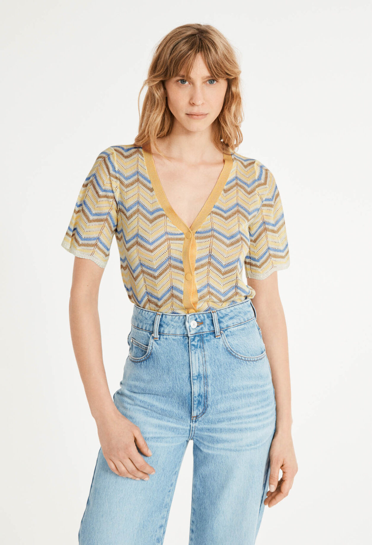 Short sleeve cardigan