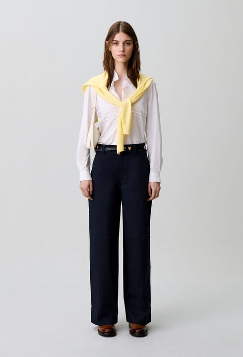 Cotton gabardine trousers