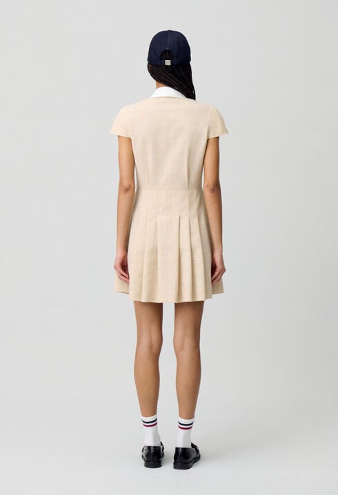 Pleated Short Dress