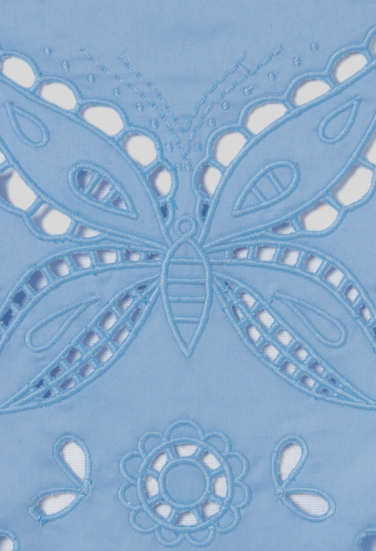 Embroidered Tie-Up Scarf
