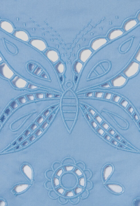 Embroidered Tie-Up Scarf