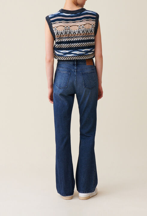 Flared denim jeans