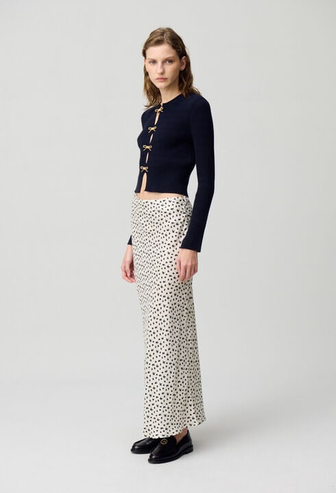 Floral print fluid skirt