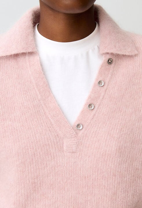 Relaxed fluffy knit jumper