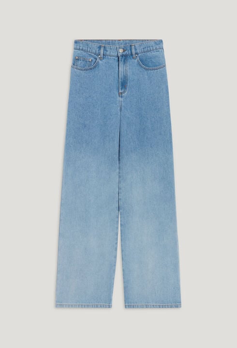 Blue baggy straight leg Michel jeans