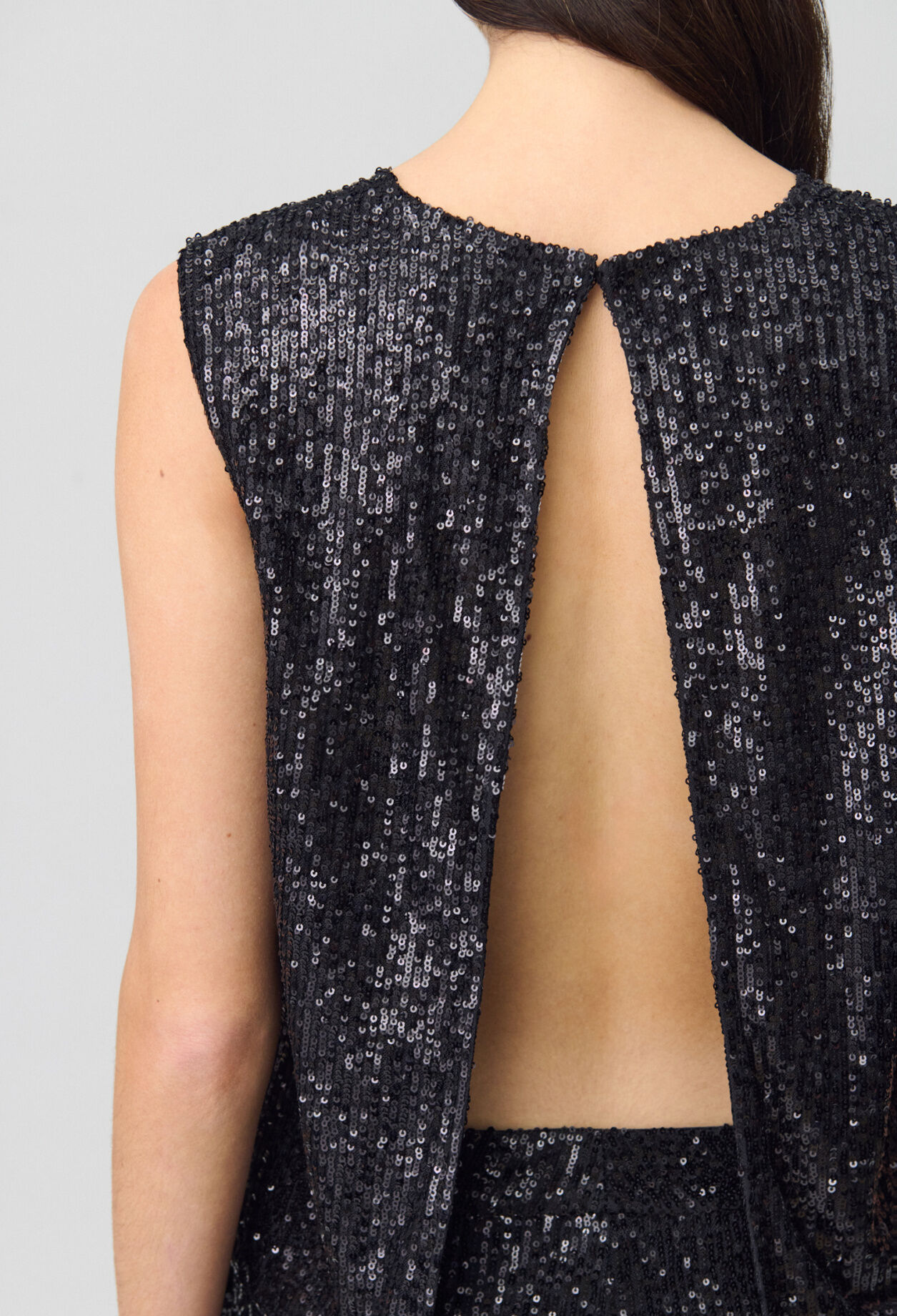 Black sequin top