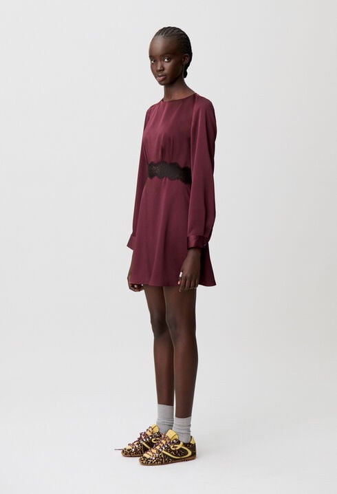 Satin flowly mini dress