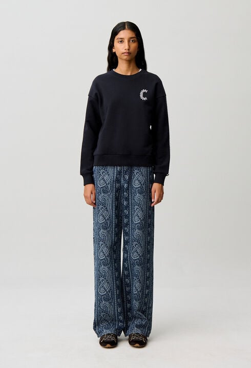 Casual organic cotton C sweatshirt