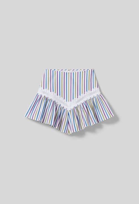 Short striped skirt