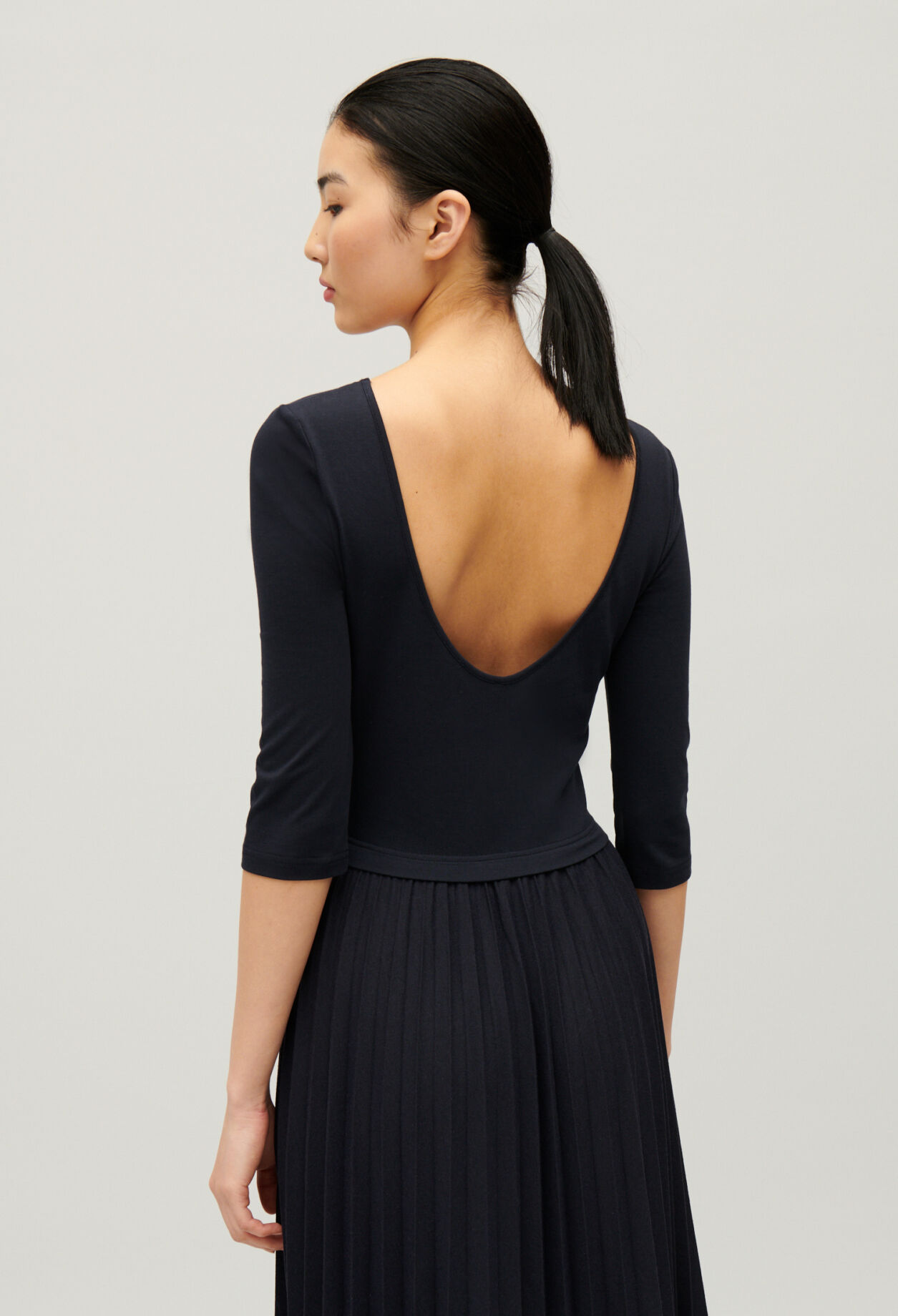 Twist two tone pleated maxi dress for women Claudie Pierlot