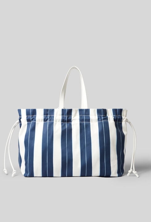 Large Striped Tote Bag