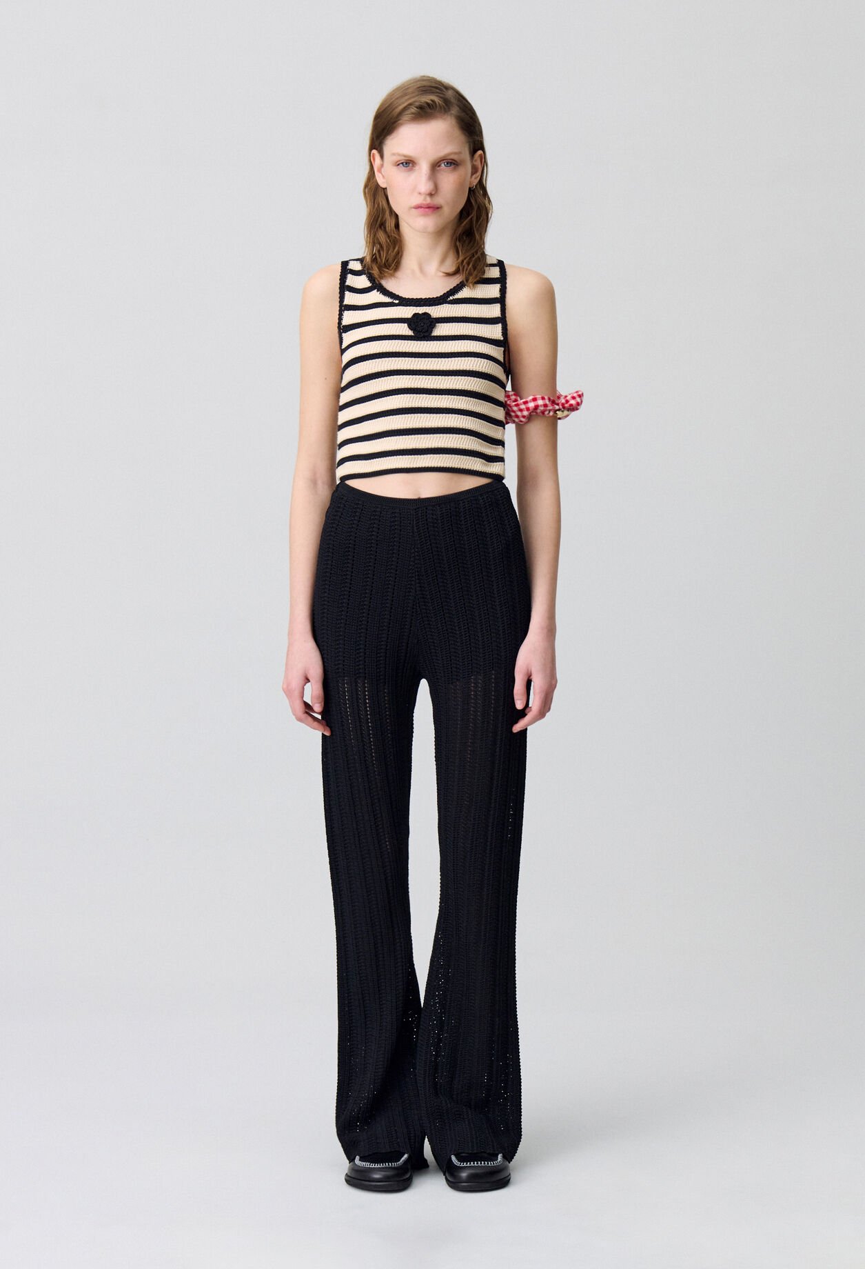 Crochet Detail Flowing Trousers