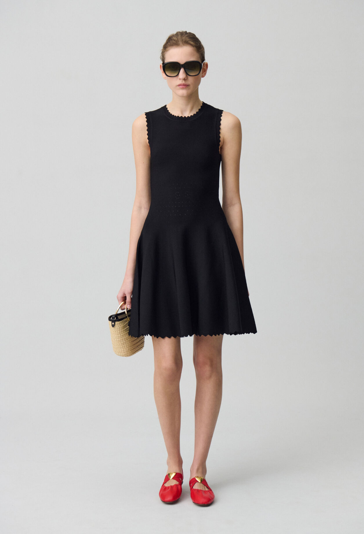 Skater Dress in Fine Knit Fabric
