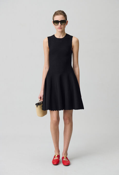 Skater Dress in Fine Knit Fabric