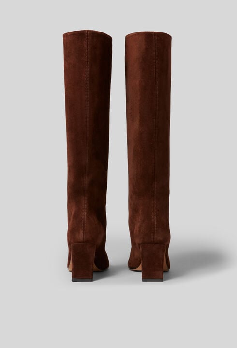 Suede heeled boots