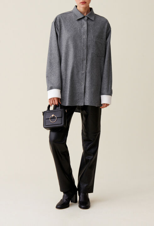 Oversized grey shacket