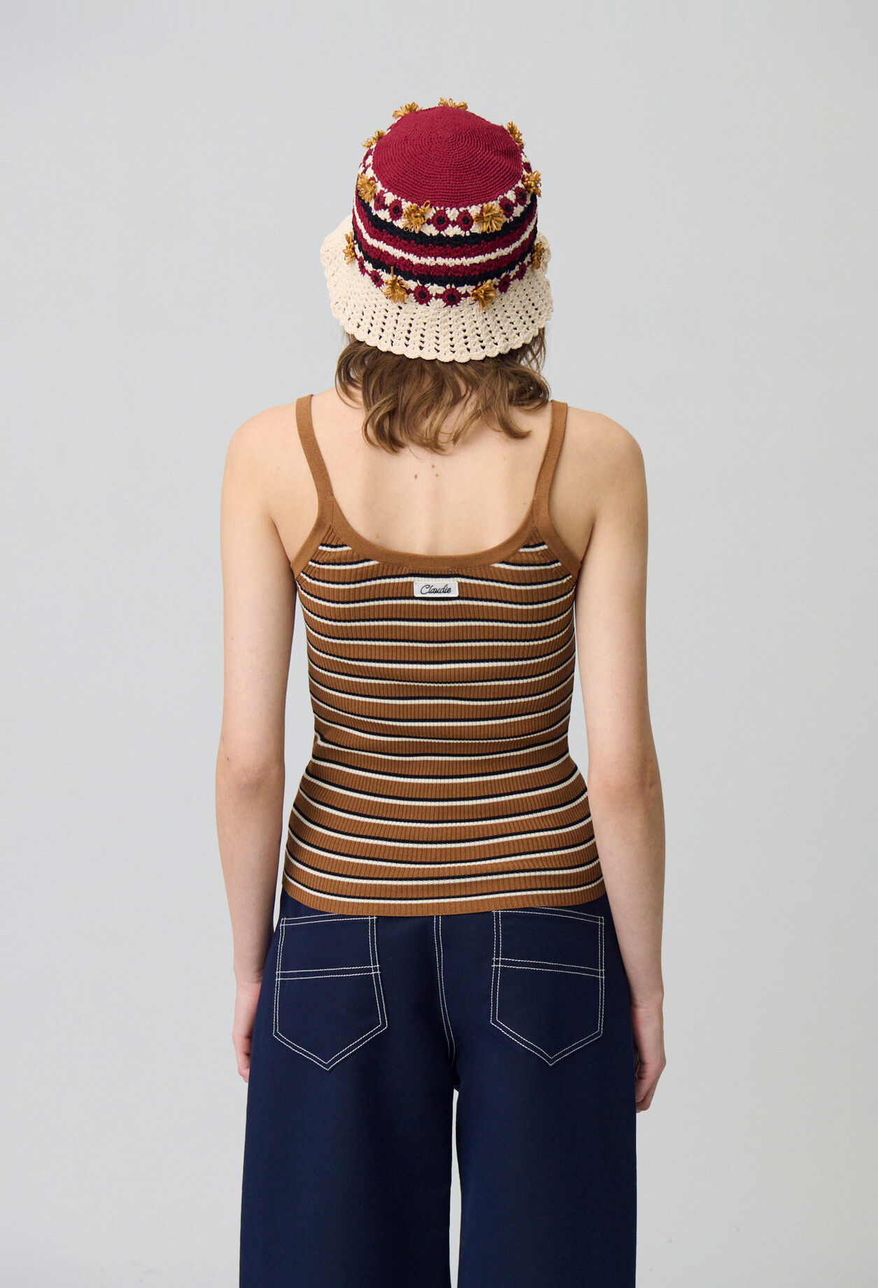 Striped Fine Knit Tank Top