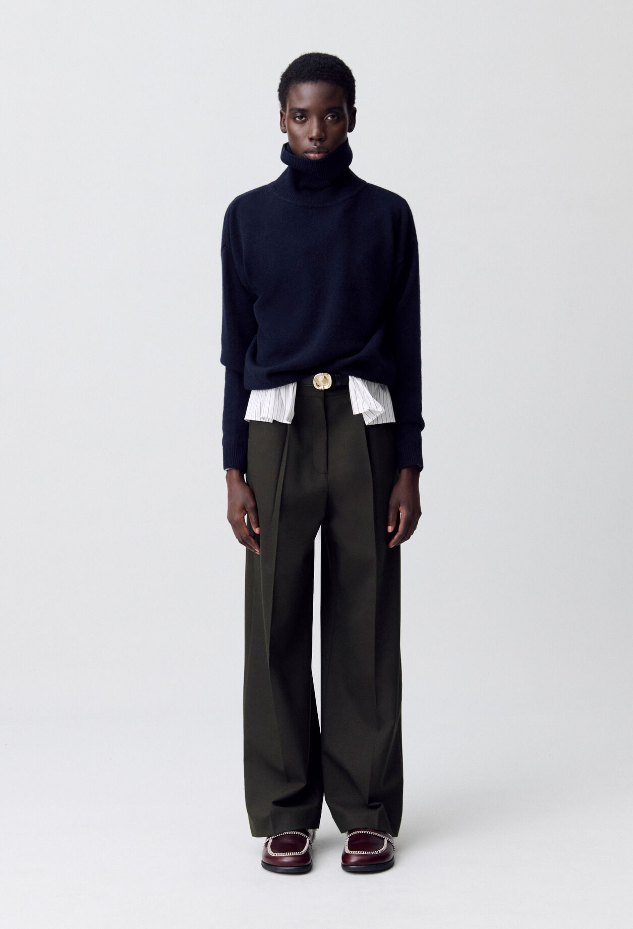 Wide-leg Tailored Trousers