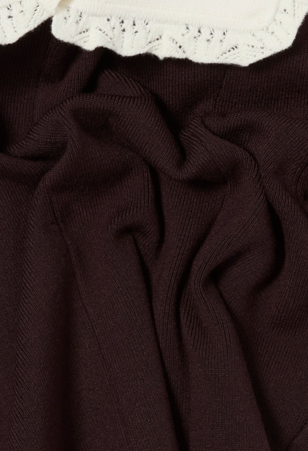 Contrast collar knit skater dress