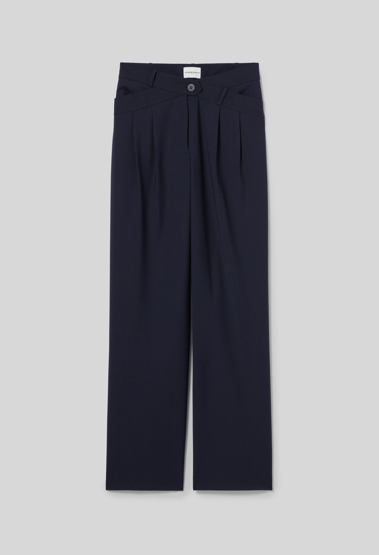 Tailored wool blend trousers