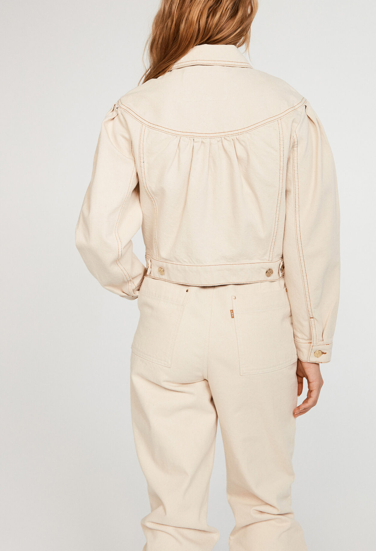 Ecowash denim cropped jacket