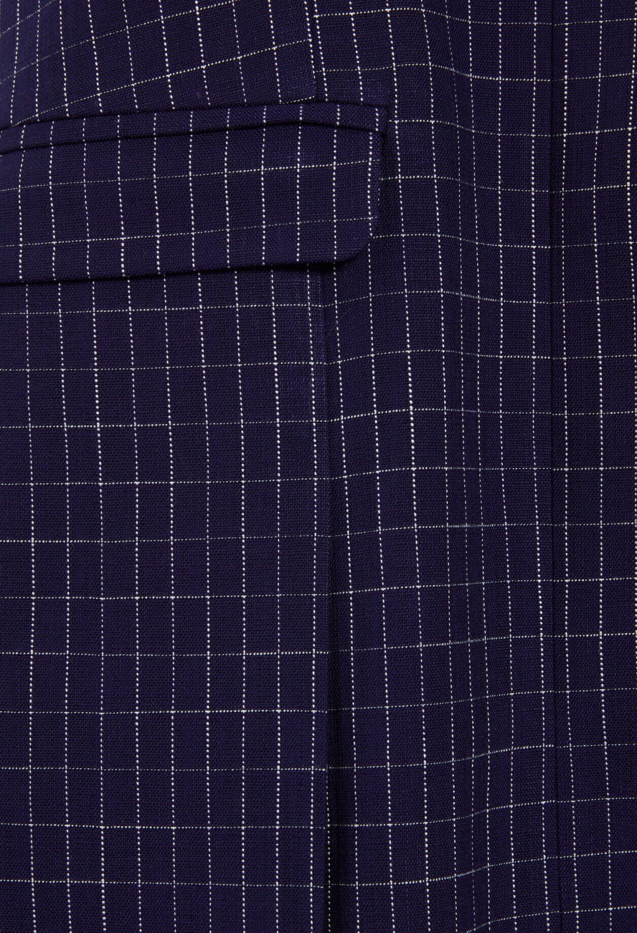 Short indigo checked dress