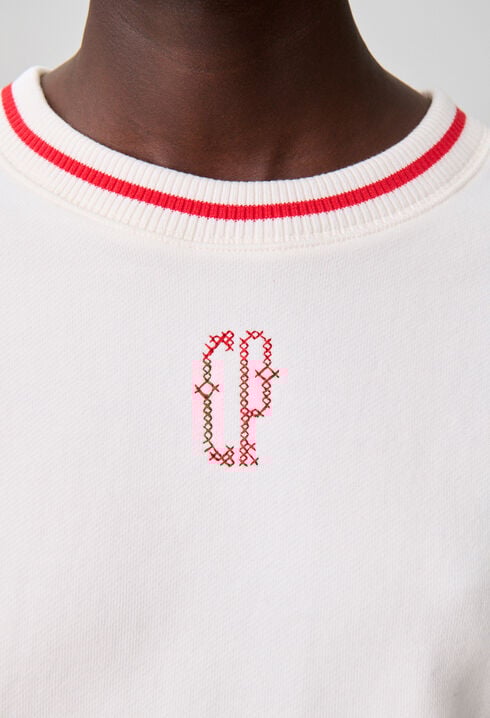 CP embroidered crewneck sweatshirt