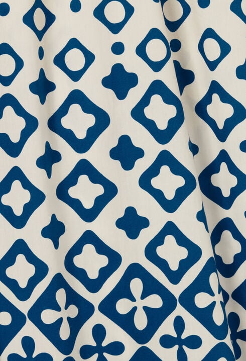 Wide-Leg Fluid Print Trousers