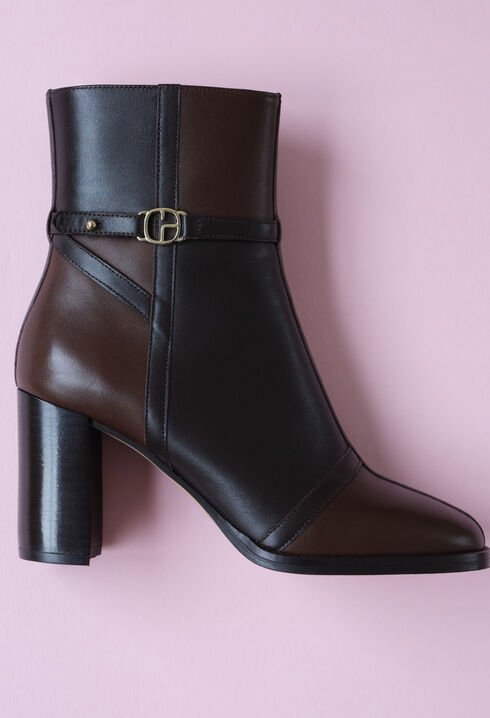 Patchwork Patent Leather Boots