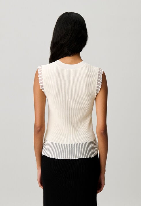 High neck knit top