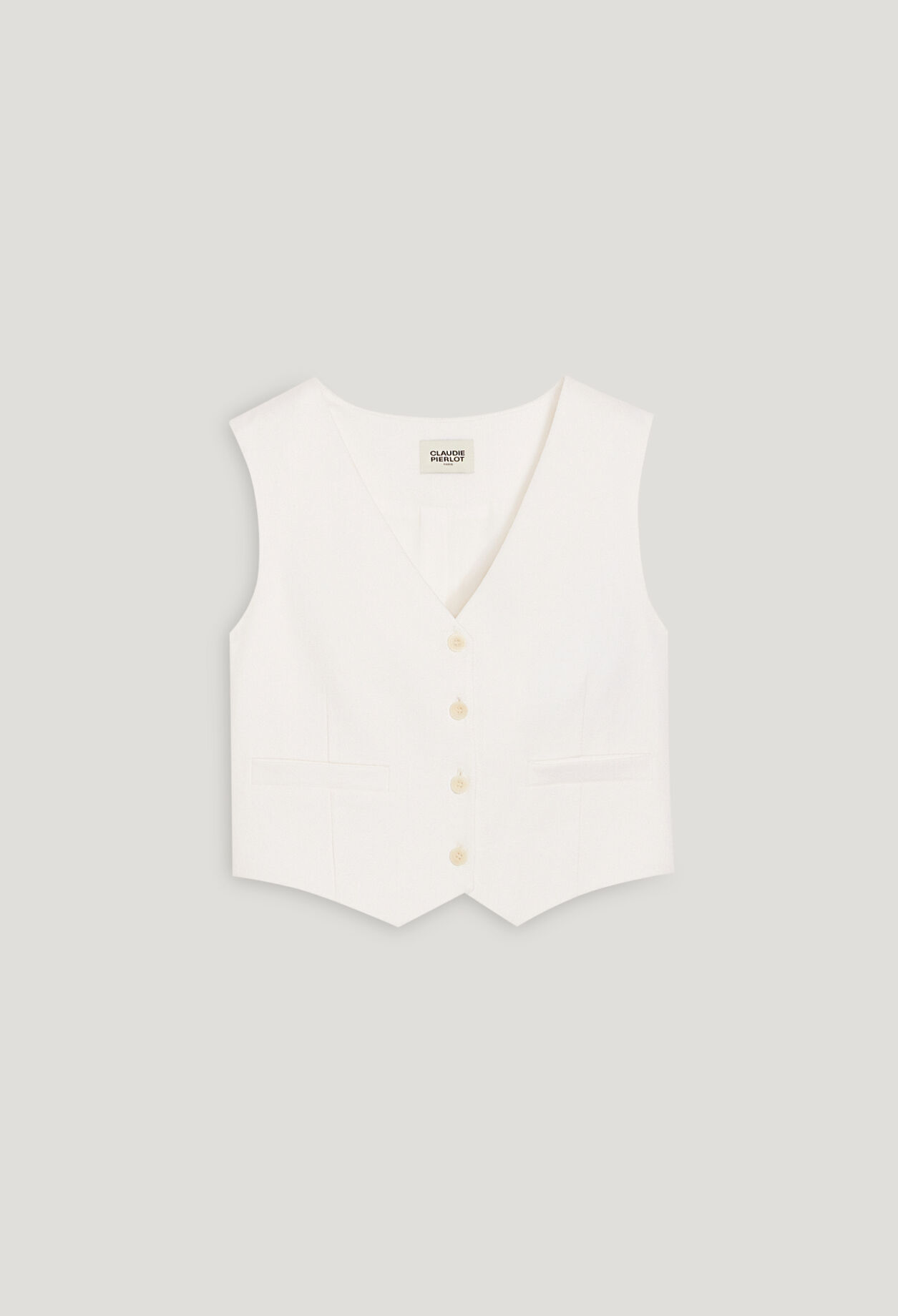Ecru linen blend jacket