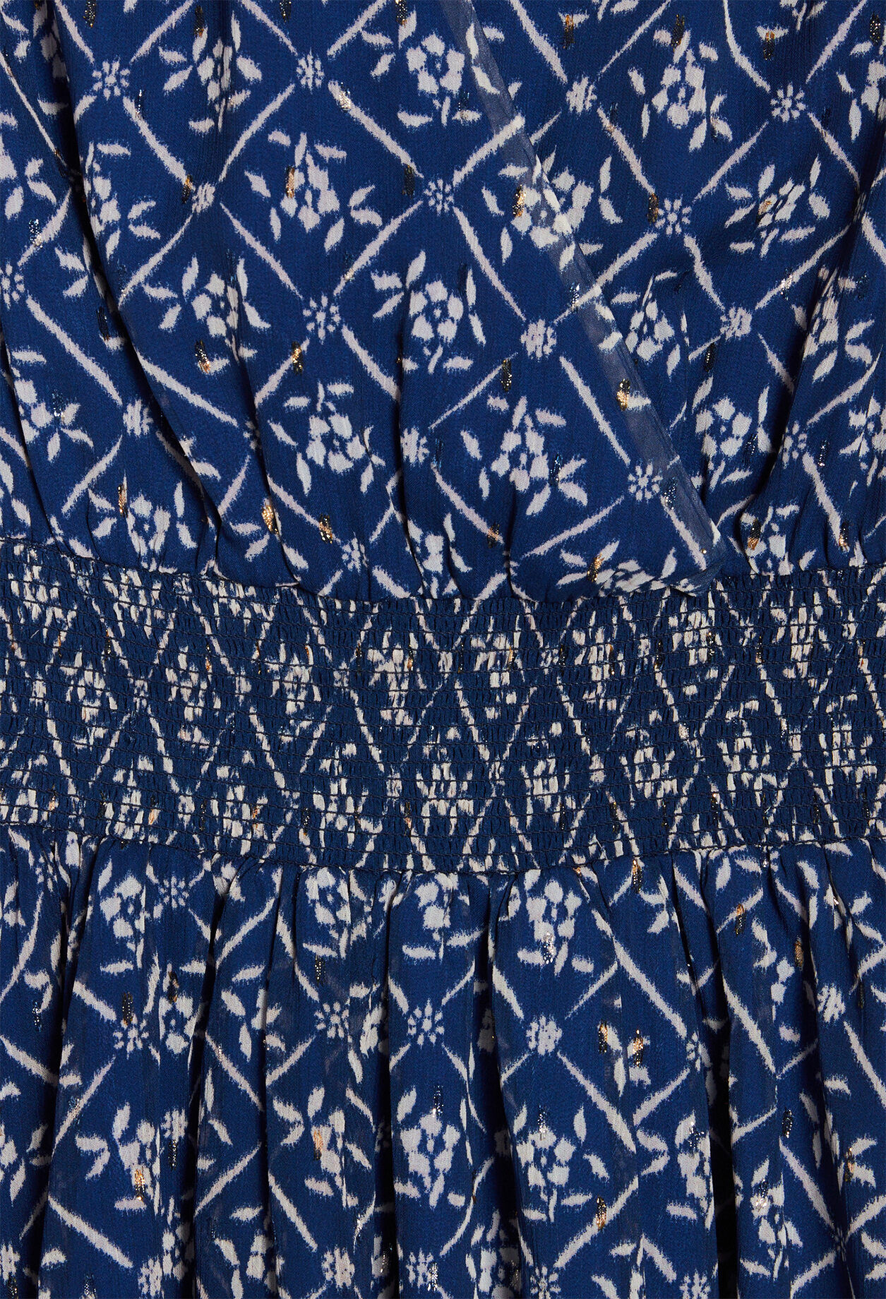 Robe courte à motif floral