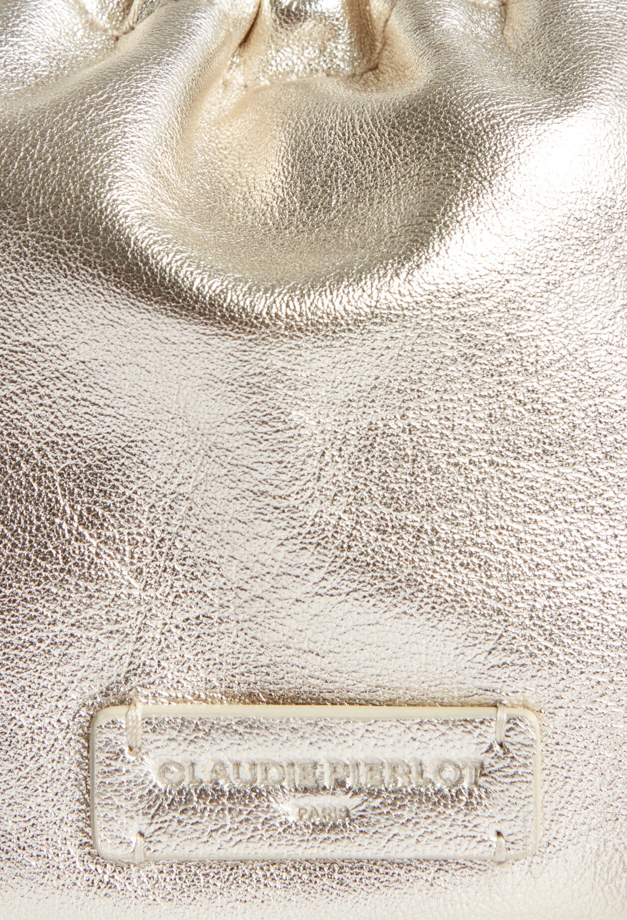 Smooth gold leather purse bag