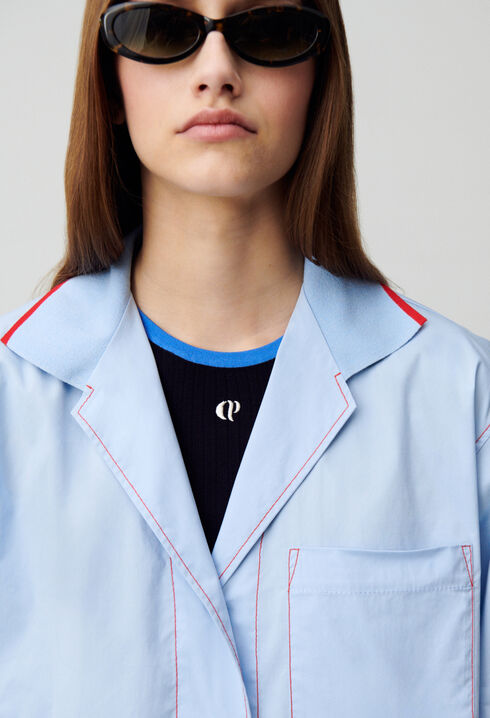 Oversized contrast shirt