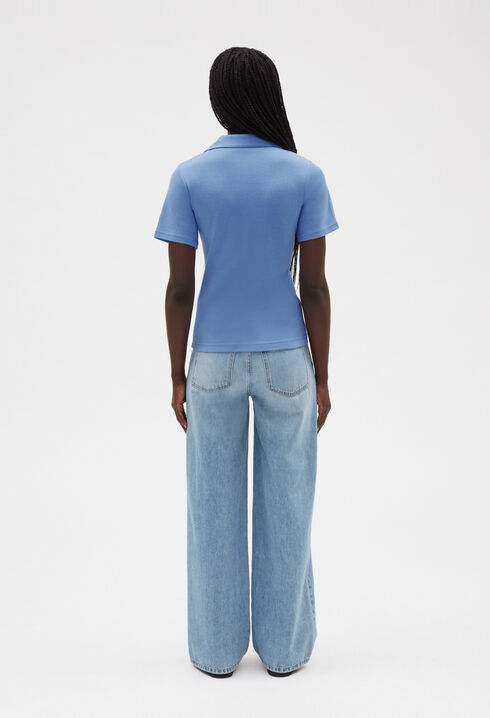 Short-sleeved polo T-shirt