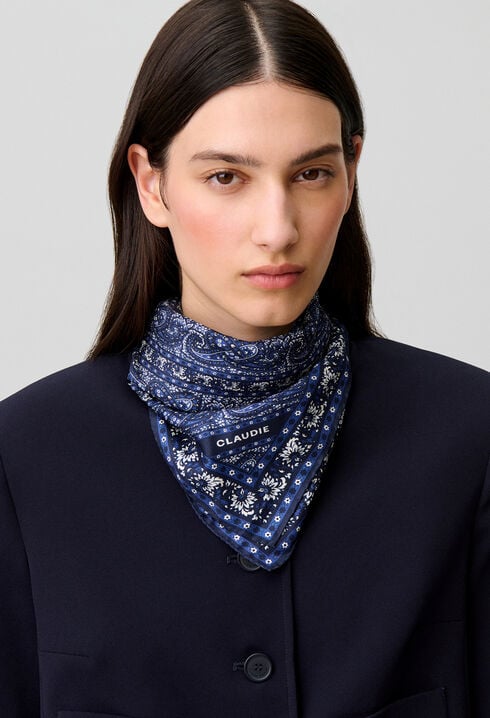 Square silk scarf