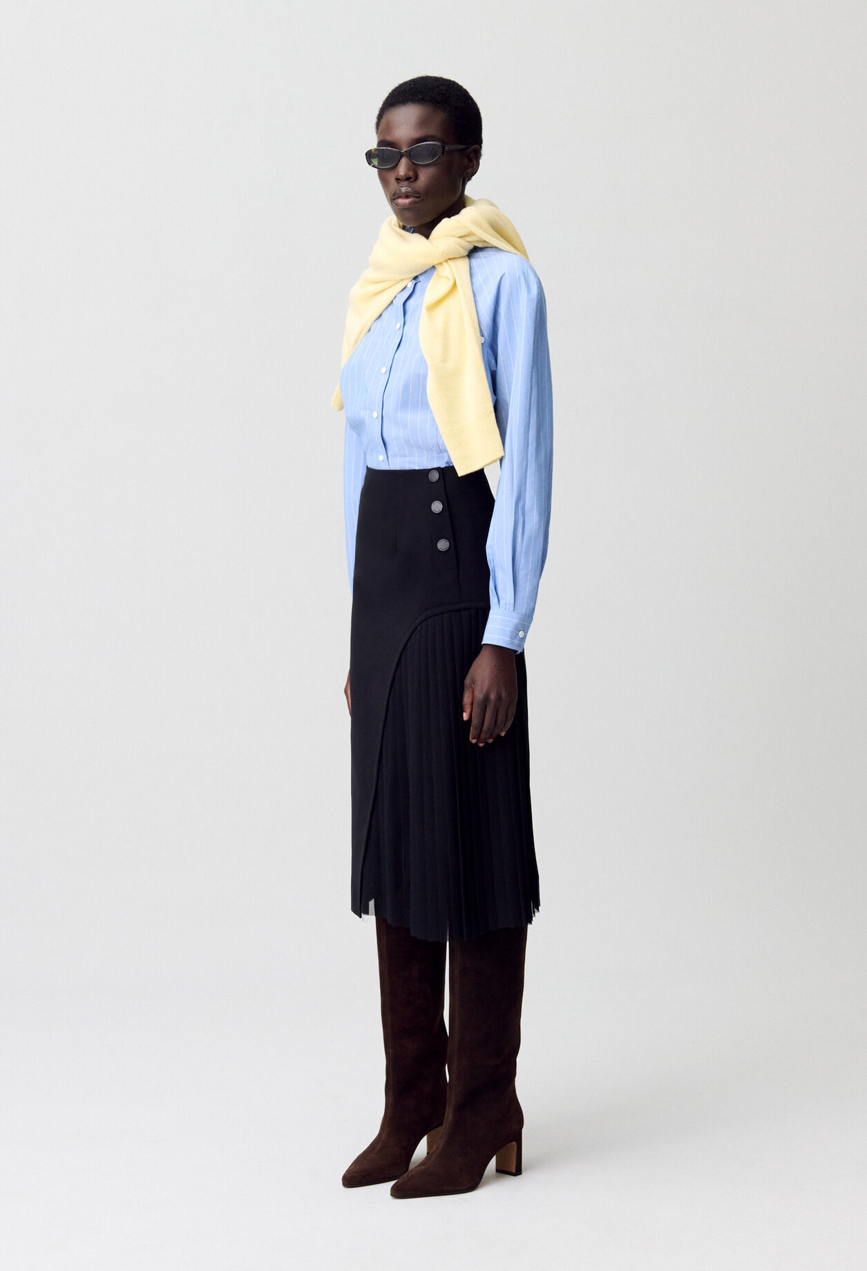 Pleated Midi Skirt