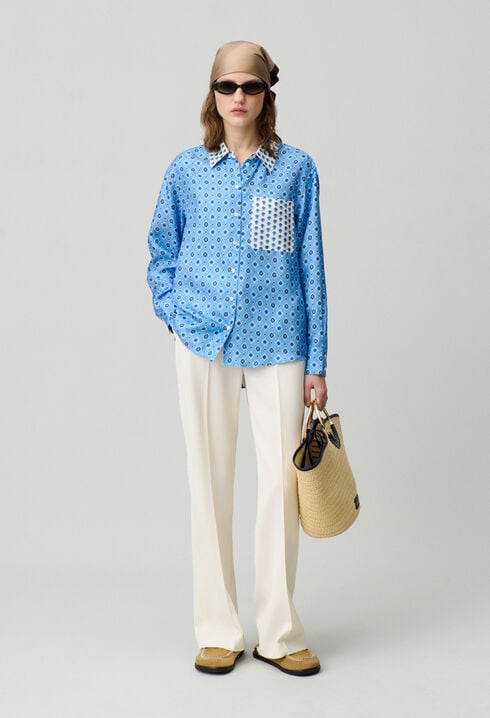 Straight-fit silk shirt
