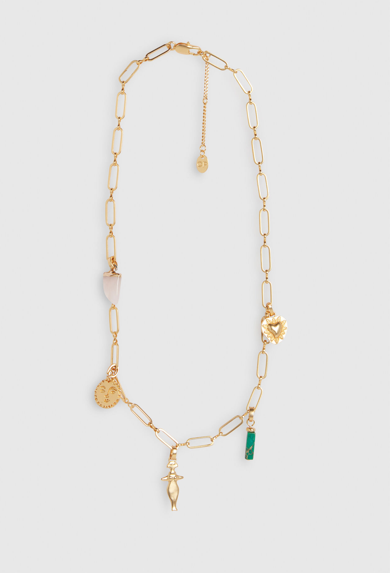 Gold chain link necklace