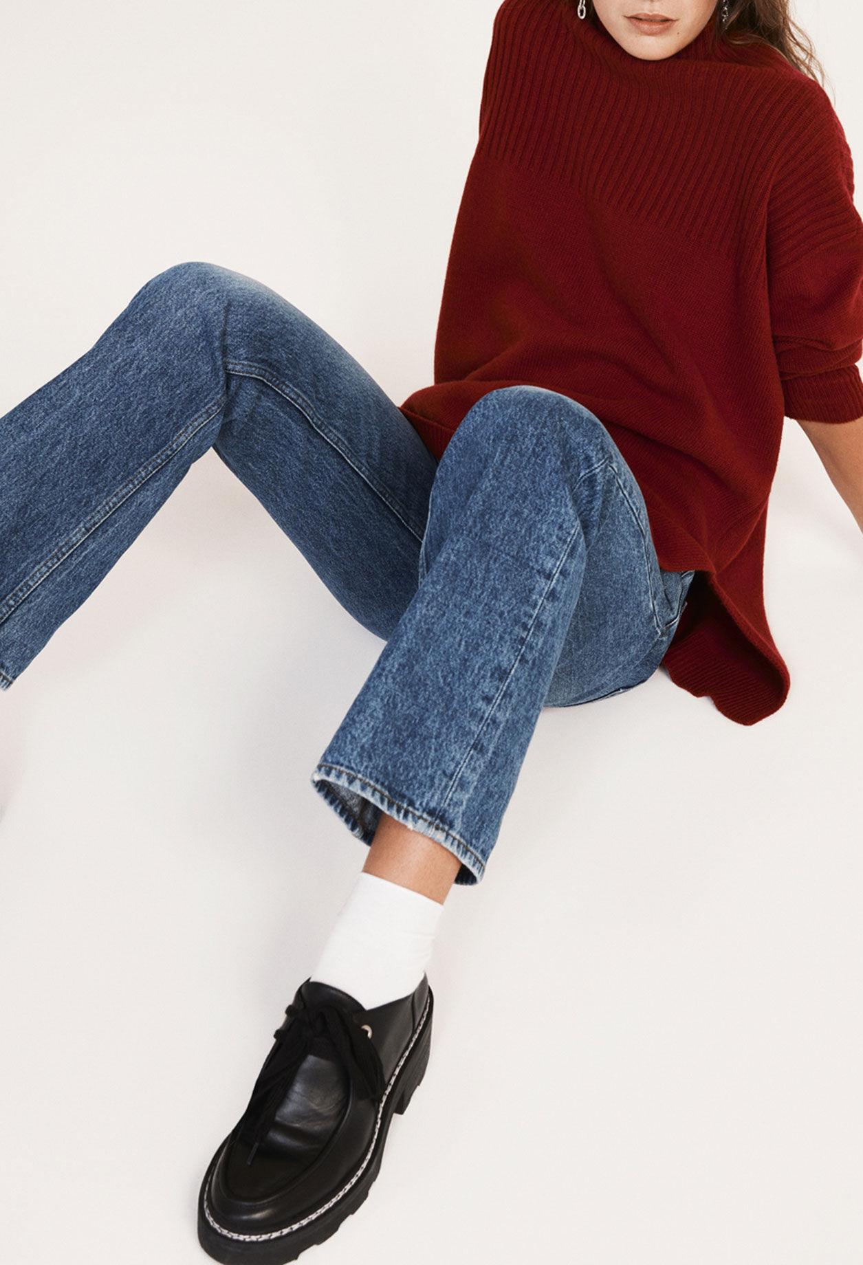 Oversized wool and cashmere pullover