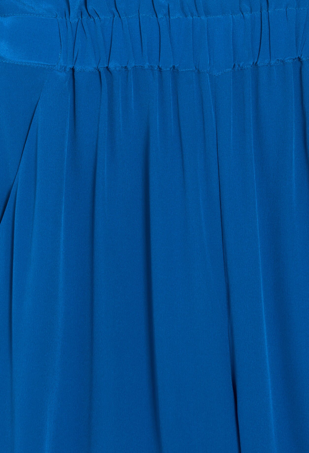 Blue silk trousers