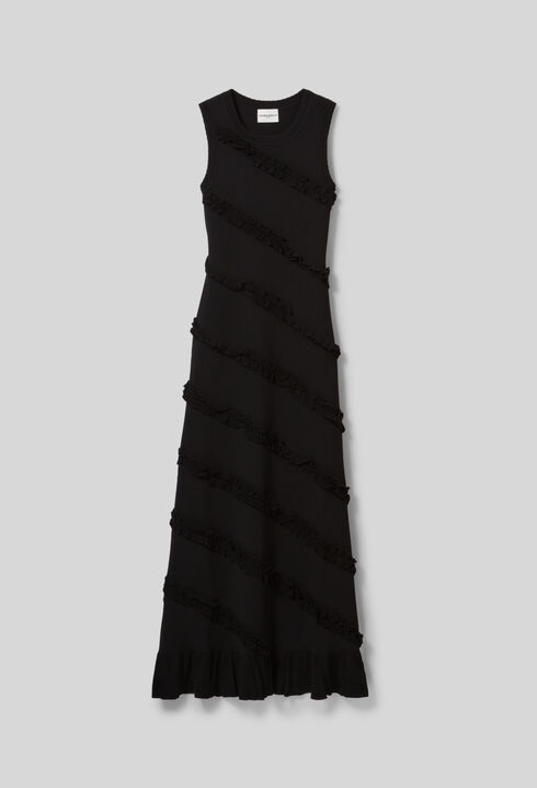 Long fine-knit dress