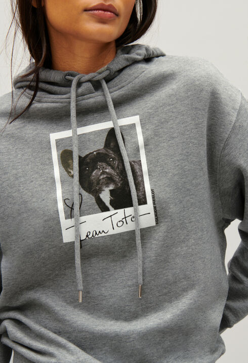 Marled grey Jean Toto hooded sweatshirt